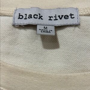Black Rivet Ivory Knit Top